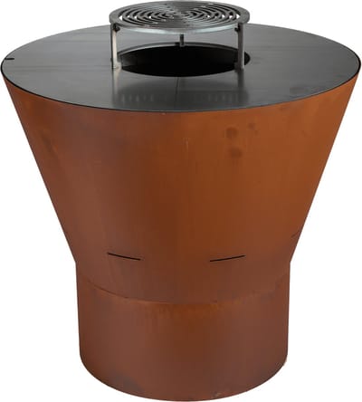 LaFerrotecnica Barbecue Plancha model AZALEA 80cm Cortenstaal - RVS bakplaat!