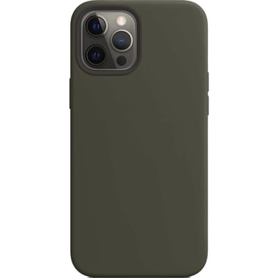 iPhone 12 Pro Siliconen Back Cover - Dark Olive