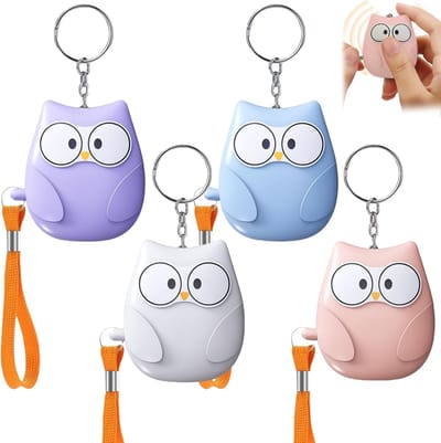 Persoonlijk Alarm - Nood Alarm - Veiligheid Onderweg - 130dB Geluid - 4 Stuks - Multicolor