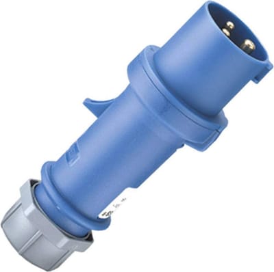 Mennekes 948 veiligheidsstekker, IP 44 bescherming, 6 uur aardpositie, 3 polen, 16 A, 230 V, blauw