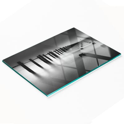 Multifunctionele decoratieve snijplank voor de keuken, gehard glas Tamiza, 80x52 cm