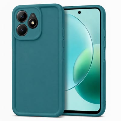 Geschikt voor Honor 400 Lite Hoesje - Siliconen Matte Back Cover - Petrol Blauw