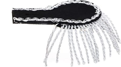 Epauletten zwart-zilver