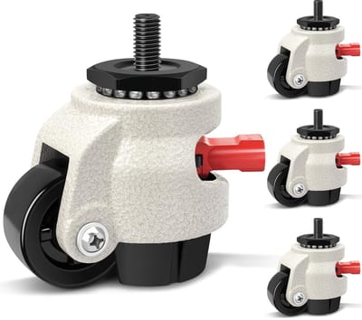 BRENZOOS- Meubelwielen Heavy Duty - Verstelbare Hoogte - Zwenkwielen - Meubelroller - Set van 4 - Laadcapaciteit 1000 kg - Meubelrollen