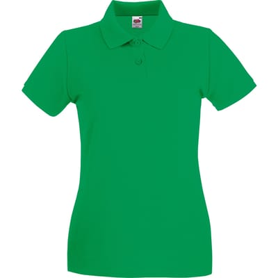 Fruit of the Loom Dames/Dames Premium Piqué Katoen Polo Shirt (Kelly Groen)