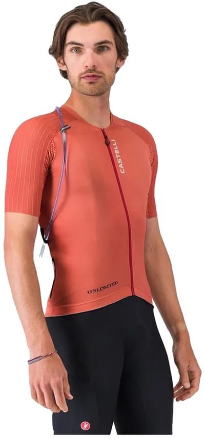 Castelli Unlimited Pro 2 Korte Mouw Wielertrui Oranje S Man