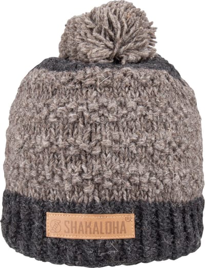 Shakaloha Gebreide Wollen Muts Heren & Dames Beanie Hat van schapenwol met polyester fleece voering - Bico Beanie LBrown Unisex - One Size Wintermuts