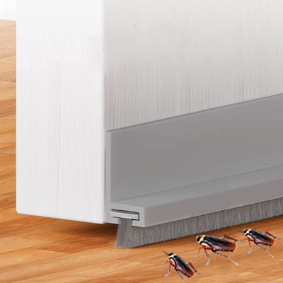 Geluiddempende Deurborstel – 39-inch Rubberen Tochtstopper – Stofdicht, Tochtwerend en Insectenbestendig – Deurafdichtingsstrip voor de Slaapkamer – Verstelbare Deuronderafdichting – Geluidsisolerende Deurafdichting – 100 x 5 cm