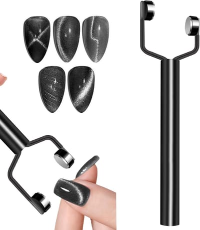 Multifunctionele 3-in-1 Nagelmagnet Tool voor Cat Eye Gel Polish - Handheld en Draagbaar voor Salon en Thuis Manicure met Krachtige 3D Magnetische Dubbele Kop