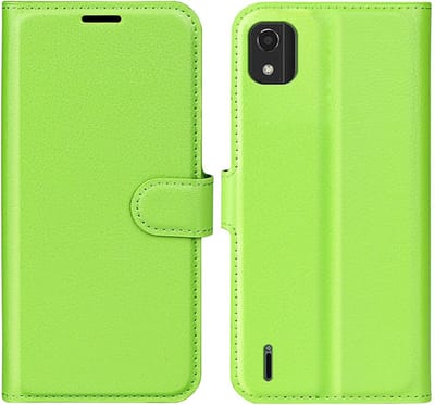 Coverup Hoesje - Geschikt voor Nokia C2 2E Hoesje - Coverup Book Case - Groen