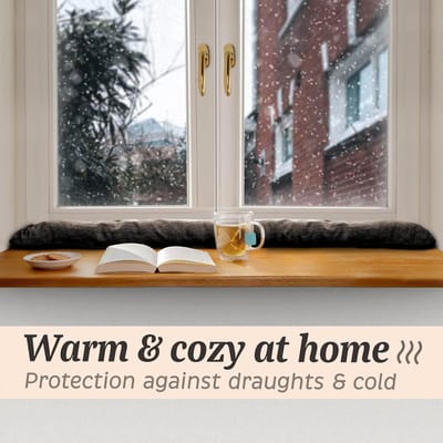 Candala Tochtwering voor ramen tot cm - Wasbaar - Energiebesparend - Extra lang & zwaar - Ook voor brede