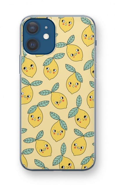 Case Company® - Hoesje geschikt voor iPhone 12 mini hoesje - Citroenen - Soft Cover Telefoonhoesje - Bescherming aan alle Kanten en Schermrand