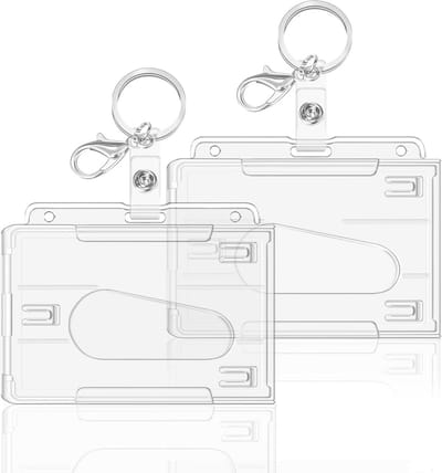 Harde Transparante Badgehouders voor Pasjes en ID-kaarten (2 Stuks)