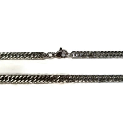 Aramat Jewels | Halskettingen | RVS Curb Chain Ketting Zilverkleur - Stoere Schakelketting | 45cm / 4.5mm |45cm | | Staal | Volwassenen | Verkleurd niet