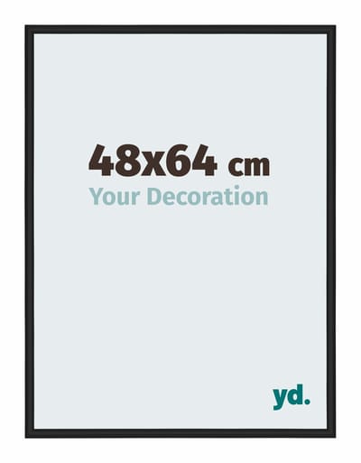 Your Decoration - Fotolijst 48x64 cm - Aluminium - Zwart Mat - New York