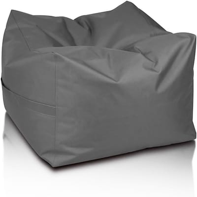 Ottomaanse zitzak - Zitkussen buiten - Ontspannen in tuin - Waterdicht polyester - 60x60x45 cm - Grijs