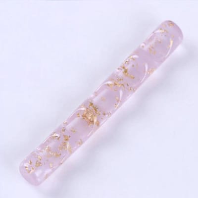 DW4Trading Penseel houder - Geschikt voor 5 penselen - Acryl nagel penselen -  Lila Glitter