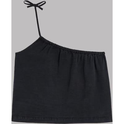 Mikuta The Black Asymmetrical Top Black Size: XS | Blouses Outlet | Dames | Zwart