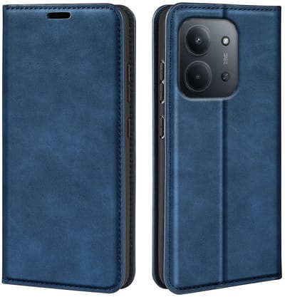 MobyDefend Hoesje - Geschikt voor Xiaomi Redmi 15C 5G - Luxe Wallet Bookcase (Magnetische Sluiting) - Blauw
