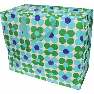 Rex London Jumbo tas XXL shopper Daisy Groen Blauw