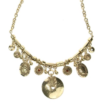 Behave - Vintage ketting met hangers - Boho sieraad - Goudkleur - Nikkelvrij