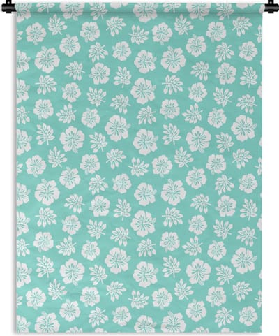 Wandkleed - Wanddoek - Hawaii - Hibiscus - Bloem - Patronen - 150x200 cm - Wandtapijt