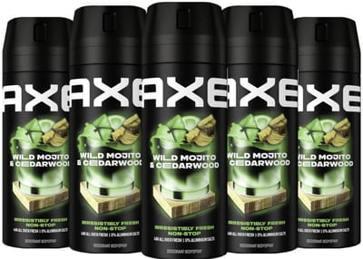 Axe Deo Spray - Wild Green Mojito + Cedarwood - 5 x 150 ml
