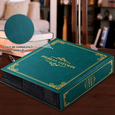 Traditioneel Fotoalbum 10 x 15 cm - Groot Formaat voor 1000 Foto's - Geschikt voor Horizontale en Verticale Afbeeldingen met Plastic Bescherming