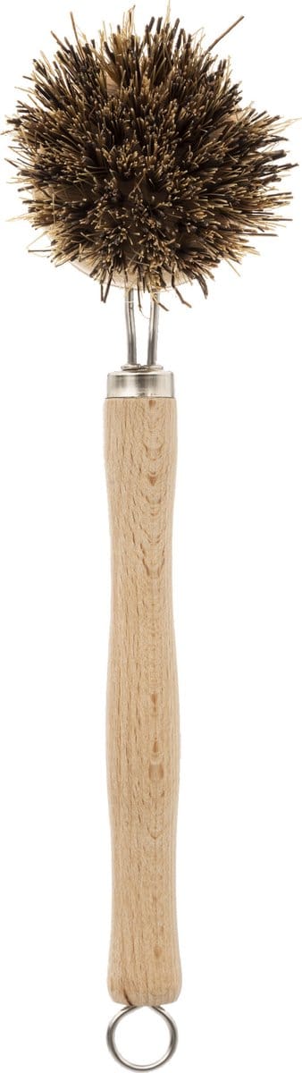 5Five Afwasborstel ronde kop - met reserve borstelkop - 23 cm - hout - Afwassen - Schoonmaken