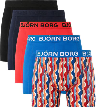 Björn Borg Cotton Stretch Boxershorts Heren Onderbroek Mannen - Multicolour - 5 stuks Maat L