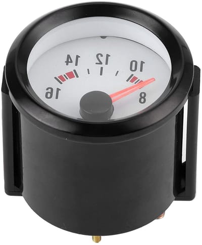 Digitale Voltmeter - Spanning Gauge - Auto Controle - Blauw LED Display - 2 Inch - Zwart