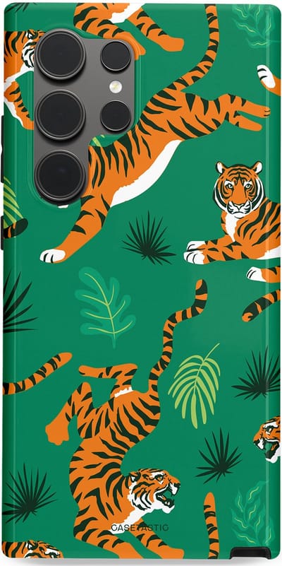 Casetastic Hoesje Geschikt voor Samsung S24 Ultra - Stijlvolle Beschermende Duo-layer Case - Oerwoudkracht