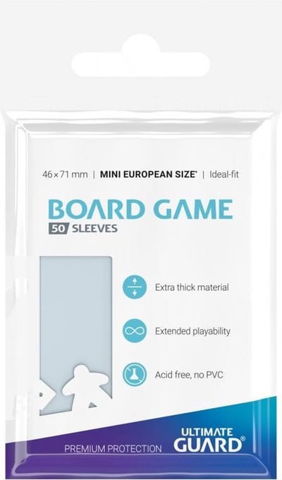 Ultimate Guard Ultimate Guard Board Game Sleeves (50) - Mini European Card Sleeves for Board Game Cards