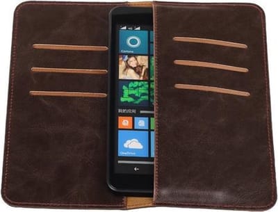 Mocca Pull-up Large Pu portemonnee wallet voor Microsoft