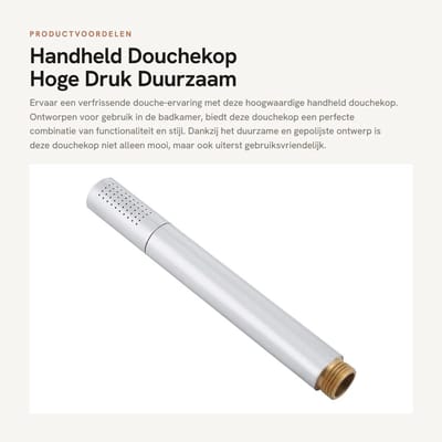 Dailygoods- Handdouche Hoge Druk - Verstelbare Handdouche - Douchekop Met Slang - Hoogwaardige Koper - Eenvoudig Te Installeren - Duurzaam