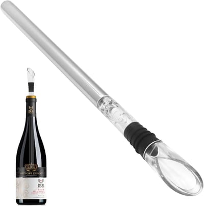 Professionele Wijnkoeler Stick Set - 3 in 1 Kit met Aerator, Filter en Druppelvrije Gieter voor Thuis, Bar en Feesten