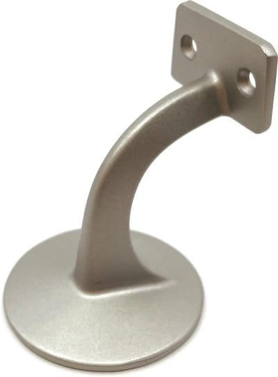 OXLOC leuningdrager - vlak model - blinde montage - voetplaat Ø 58 mm - aluminium - zilvergrijs