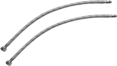 Dailygoods- Voegslang Set - 2-delige Aansluitslang 1/2" - Flexibele Sanitaire Slang - Lengte 500 mm - M10 Stekker - Gevlochten Staal