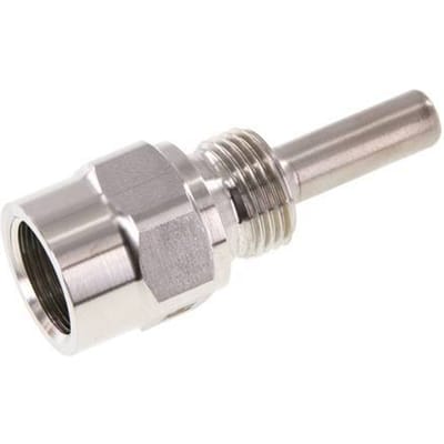 RVS G 1/2 Inch Thermowell voor 63mm Dompelbuis Max 600°C en 25 Bar - TWBLSH-G-012-063