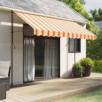 vidaXL - Vervangingsdoek - voor - luifelrok - gestreept - 350 - cm - geel - en - oranje