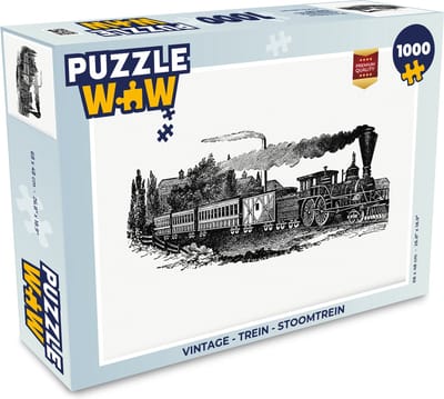 Puzzel Vintage - Trein - Stoomtrein - Legpuzzel - Puzzel 1000 stukjes volwassenen