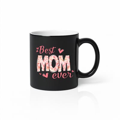 Best Mom Ever Magic Mok - Bloemen Moederdag Cadeau - Warmtegevoelige Tovermok