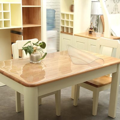 Tafelbeschermer - Werkbladmat - Bureau en keuken - Op maat gesneden - 95 x 100 cm - Transparant