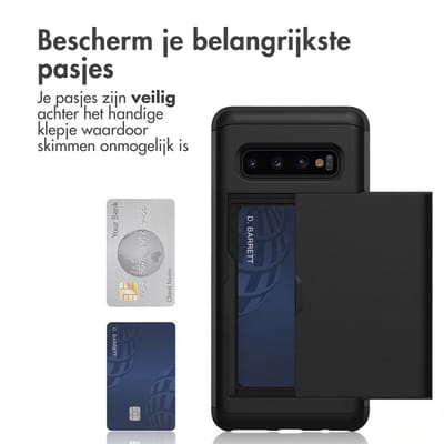 imoshion Hoesje met Pasjeshouder - Geschikt voor Samsung Galaxy S10 - Zwart