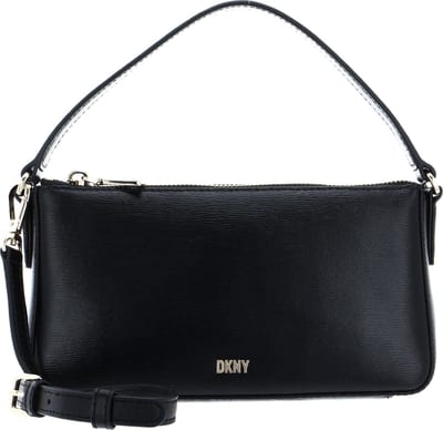DKNY Leren Schoudertas Handtas Bryant Park Tz Demi Crossbody Bag Black / Gold Zwart