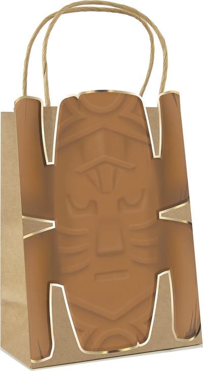 PARTYPRO - 4 Avonturier Totem Cadeauzakjes van Kraftpapier