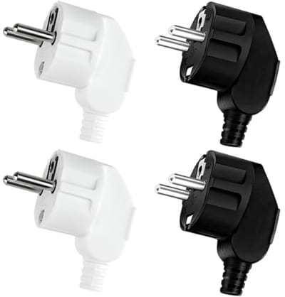 Solidchoice - 4 Stuks Waterdichte Schuko-Stekkers met Trekontlasting