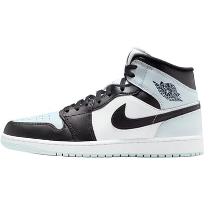 Air Jordan 1 Mid 'Black Squadron Blue' 47.5 white