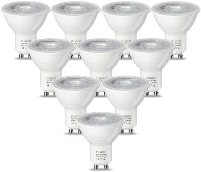 GU10 LED Lampen 7W Daglicht 6000K - Vervangt 55W Halogeen, 550 Lumen, 36 Graden Stralingshoek, Set van 10 Stuks