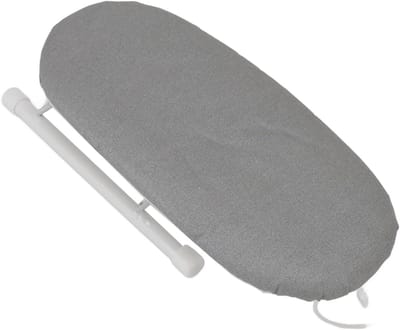 Strijkplank Tafelblad - Opvouwbare Strijkplank Mini - Snel Kreukels Verwijderen - Hittebestendig Oppervlak - 90 x 30 cm - Grijs